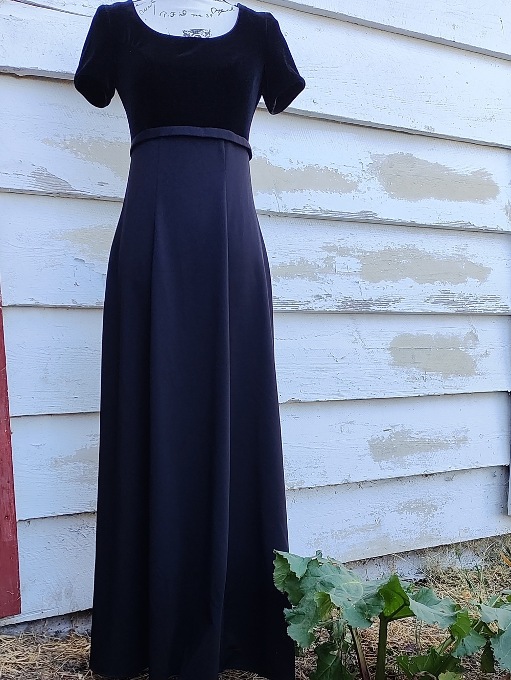Black Velvet Bodice Harmonique Performance Dress Evening Gown Choral Singer
